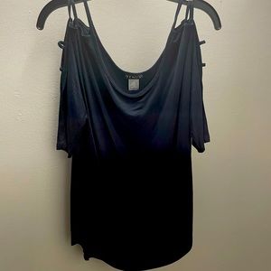 Black cold shoulder top